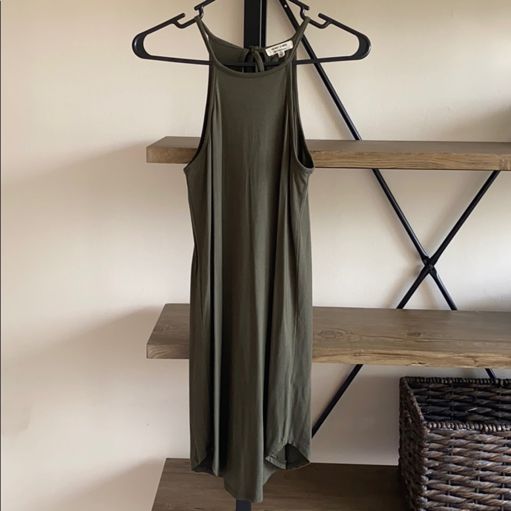 Green Halter-Top Dress